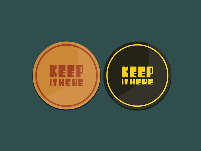 Keep It Here Coaster Design comic design art drink graphic design restaurant retro design vector graphic