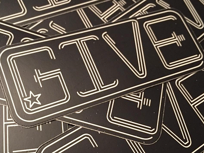 GIVE design g give graphic design lettering line monoweight star type typography