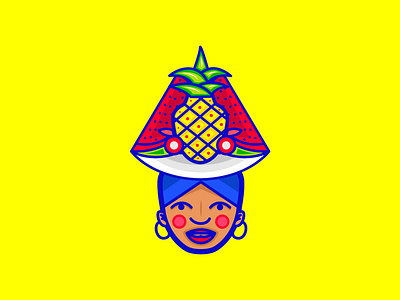 Colombian Carnival - La Palenquera art direction carnaval colombia colombian draw drawing icon illustration illustration art south america vector