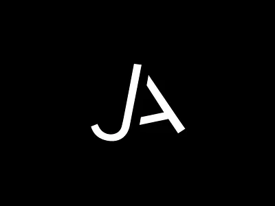 Personal Logo black branding branding and identity dark design inspiration ja logo minimal monogram typography wordplay