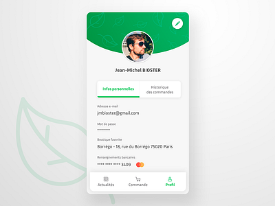 Profile app design artdirection branding collaborative design graphicdesign illustrator kelbongoo organic food product design profile design sketch ui uidesign webdesign