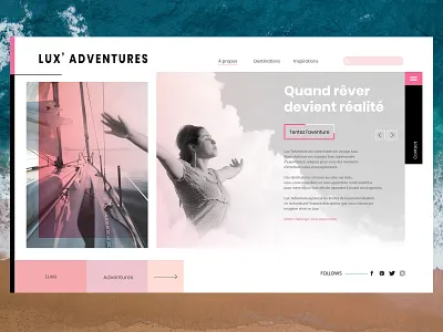 Lux Adventures adventure illustrator luxe photoshop sketch 3 uidesign ux ui design website