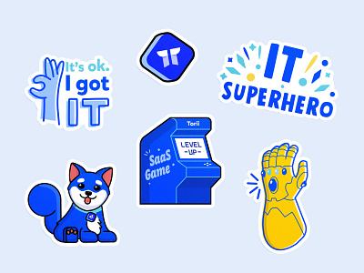 Torii Sticker Pack arcade machine illustration infinity gauntlet it level up saas shiba inu sticker design sticker pack stickers thanos vector