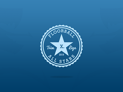 Simple redesign for 10th anniversary of the project adobe ilustrator all stars floorball graphic design graphic design logo graphics innebandy logo salibandy slovenian floorball tournament unihockey žiri floorball