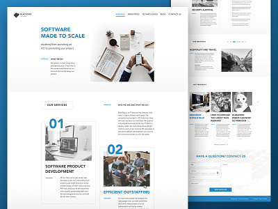 BlackDog landing page landing ux ui web