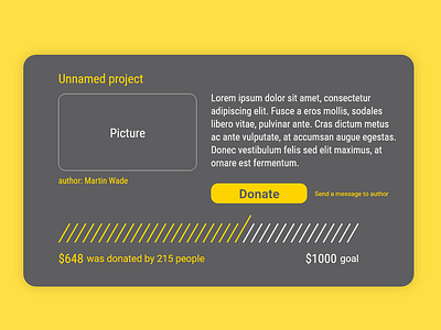 Crowdfunding Campaign Ui #032 campaign crowdfunding daily 100 challenge dailyui dailyui032 dailyuichallenge day32 design funding lorem lorem ipsum new newtodribbble typography ui ui ux design ui100 ui100days vector