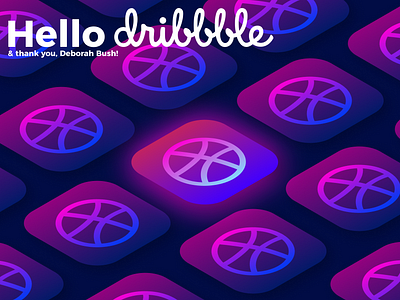 Dribbble Debut debut design digital digital design dribbble debut graphic design hello icon vector