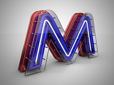 M 3d c4d cinema 4d m render