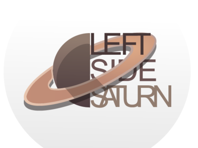 Left Side Saturn design illustration logo space