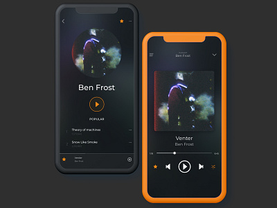 Music player app dailyuichallenge design flat ui ux vector web