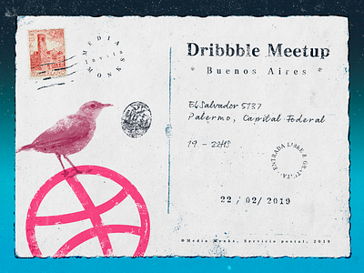 Dribbble Meetup - Buenos Aires (Playoff) argentina bird buenos aires dribbble graphic postcard