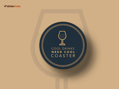 Coaster Drink clean coaster concept design illustration minimaldesign sticker stickermule vector