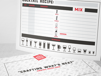 Cocktail Recipe Card design illustration layout typography