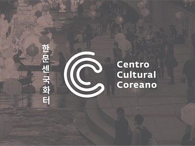 Centro Cultural Coreano corean design logo monogram logo typography