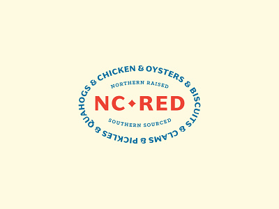NC•RED branding branding and identity charlotte food fried chicken graphic design logo restaurant seafood