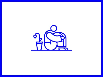 When that seasonal affective disorder kicks in. character design flat icon illustration illustrator person plant sad vector