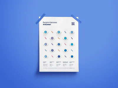 Event Poster "Design Workshops" 3d abstract cgi design editorial eye flat illustration logo memphis minimal poster print simple typography ui