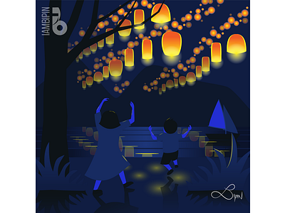 Paper Lanterns | Vector Art | Flat Design digital art flat design graphic design illustration vector art