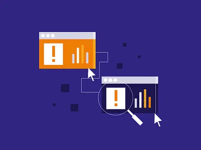 Remote Desktop Support browser computer cursor design error flat illustration minimal remote support tech support