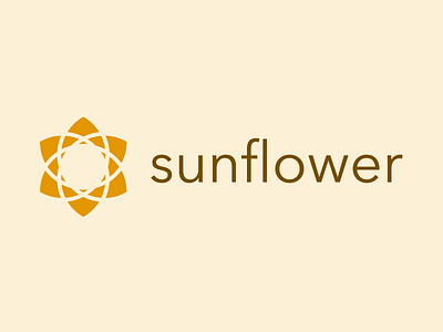 Sunflower Logo circle compass design flower hexagon illustration logo sun vector