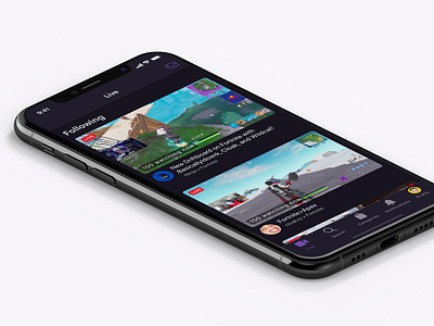 Twitch iOS App Concept app ios ios design iphone iphone app mobile purple twitch twitch.tv ui design video