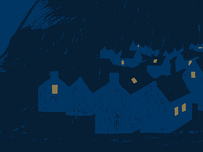 A village at night blue book cover book design digital drawing digital illustration editorial illustration house illustration illustration photoshop wacom