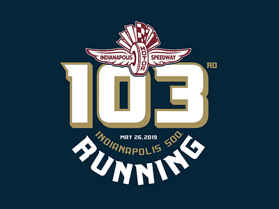 103rd Running Indy 500 blue indiana indy indy 500 logo racing