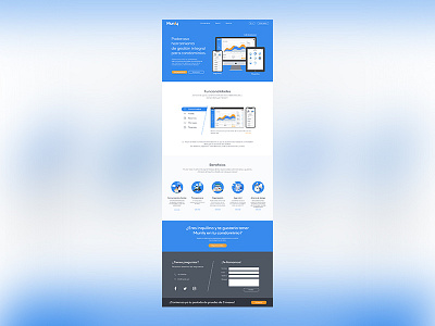 Landing page for Munily App design landing photoshop ui ux web webdesign