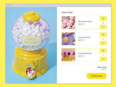 Daily UI | 058 candy cart daily ui challenge dailyui dailyui 058 design shopping ui web