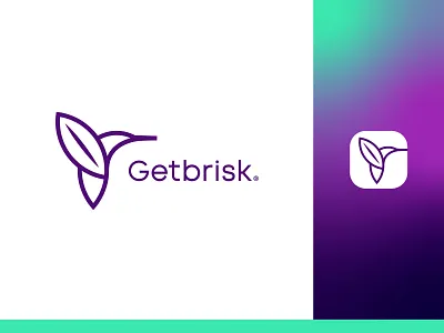 Getbrisk Branding app app branding bird branding certification clean concept icon logo market nature organic food