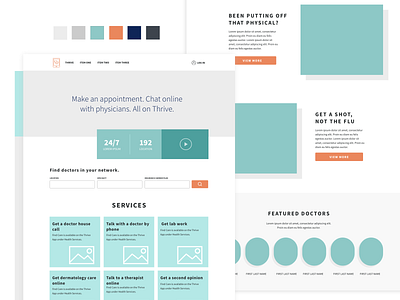 Online Healthcare Landing Page digital health doctor healthcare landing page ui ux web webdesign wireframe