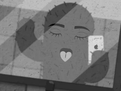 Cactus Selfie cactus character illustration ilustrator selfie