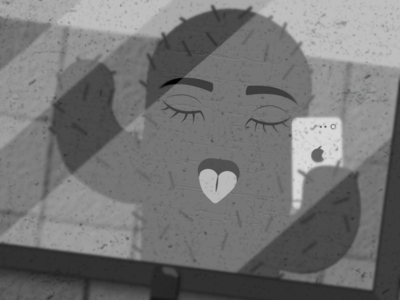 Cactus Selfie cactus character illustration ilustrator selfie