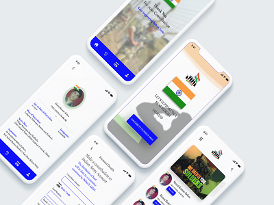 Bharat ke veer app android app idianarmy martyrs supportindianarmy uidesign userexperiencedesign userinterface