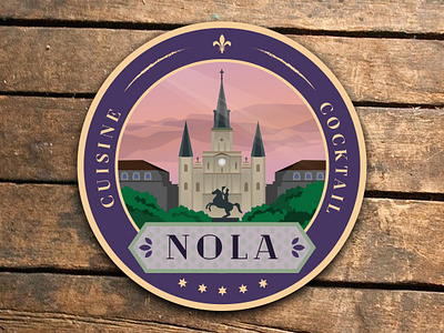 New Orleans Cuisine & Cocktail Coasters badge branding branding agency branding design coaster creative design illustration logo logotype minimal patch sticker stickermule