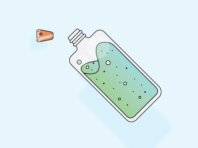 Magic Bottle bottle design gredient icon illustration illustrator illustrator art logo minimal vector