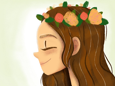 Flower Crown Cliché cintiq flower crown illustration photoshop wacom