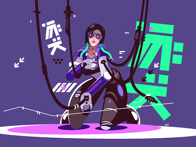 Alita in AR alita ar character cyber punk game glass illustration movie vr