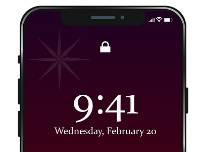 Lock Screen design illustration