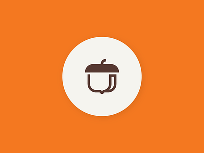 Coaster. acorns branding coaster logo