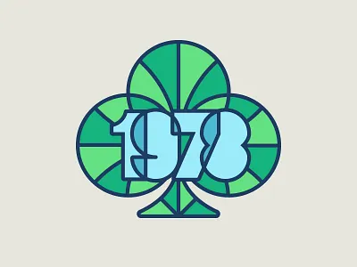 Born Irish – est. 1978 – 1978 branding clover geometric geometric design identity illustration irish lettering logo logo design numbers shamrock typography vector