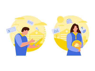 Business Audit And Points Center Illustration illustration ui