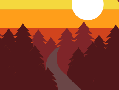 Vintage Summer Road landscape sticker sunset vintage art vintage badge