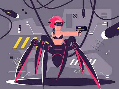 Spider Girl design illustration