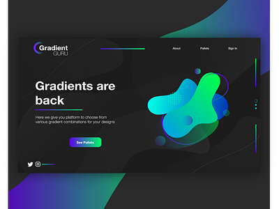 Gradient Guru art brand clean design flat graphic design icon icons identity illustration illustrator logo minimal type typography ui ux vector web website