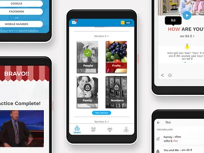 Multibhashi- Language Learning Made Easy android design edtech language learning multibhashi multibhashi original ux