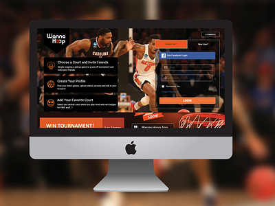 Wanna Hoop sports brand uidesign ux ui design website