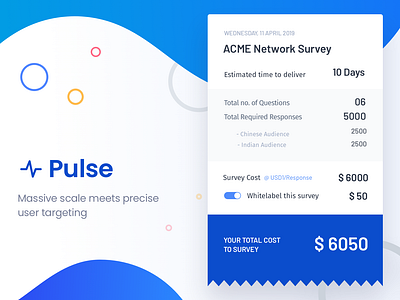 Pulse Targeting audience bill card cards cards ui invoice payment pulse receipt report targeting