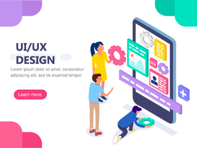 UI/UX Design landing page 2d app branding creative design illustration landing landing design mobile site typography ui ui ux ux vector web work