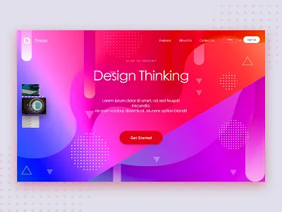 Header clean color design header ui uiux ux vector web